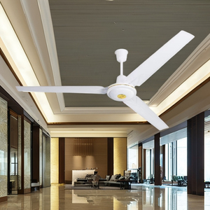 Ventilateur de plafond extérieur blanc de 56 pouces avec moteur en cuivre et commande mécanique pour hôtels, en métal, pour le refroidissement de l'air, modèle OEM - Product Image 2