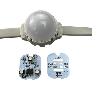 WS2811 D30mm DC12V <span class=keywords><strong>3</strong></span> LEDs แอดเดรส RGB สี IP68 LED สมาร์ท Dot พิกเซลโปรแกรมใสฝ้าเพชรฝาครอบ - Product Image 4