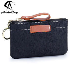 AndoBag Ultrathin Coin Purse for <b>Women</b> Genuine Cow Leather Fashion <b>Small</b> <b>Wallet</b> Zipper Storage Bag Keychain Card Holder 225 - Product Image 1
