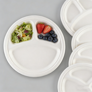 Bandeja Redonda de Bagazo de Caña de Azúcar de 6'', 7'', 8'', 9'' y 10'' para Ensaladas, Restaurantes, Almuerzos, Platos, Vajilla, Grado Alimenticio - Product Image 6