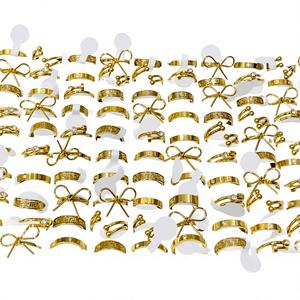 Nouvelle Collection Tendance : Bagues Fantaisie Modernes Plaqué Or Mix & Match pour Hommes et Femmes, Alliances en Acier Inoxydable - Product Image 1