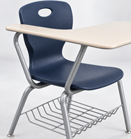 Chaise d'école pliable DJA moderne, durable, en plastique rigide, avec tablette d'écriture, design ergonomique, écologique, garantie 15 ans