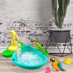 Bañera automática con grifo <span class=keywords><strong>para</strong></span> aves, bañera de baño automática <span class=keywords><strong>para</strong></span> loros, alimentador de aves, cuenco - Product Image 4