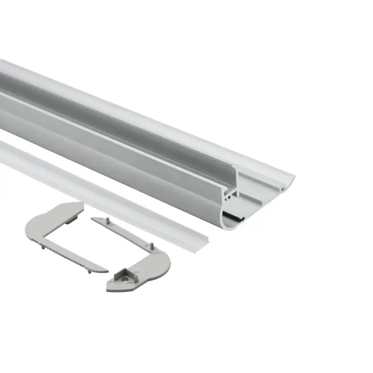 Perfil de luz led indirecta ltd80x50 mm, montado en superficie, escalera, ángulo de aluminio, para luz de escalera