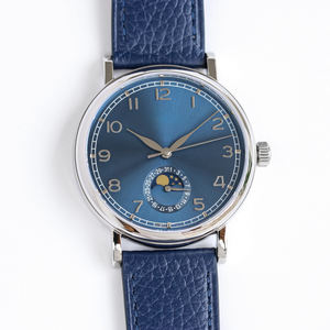 Reloj Mecánico para Hombre con Correa de Cuero Italiano Texturizado, Caja de 39 mm, la Más Delgada de su Clase, con Función de Calendario y Estilo de Puntero - Product Image 3