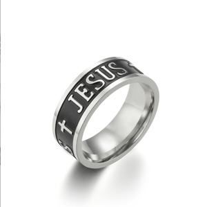 İsa hıristiyan çapraz paslanmaz çelik yüzük olmayan solma Anti-pas moda dini jetonu mükemmel izle takı hediye - Product Image 3