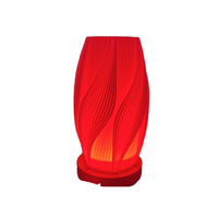 Lampe de bureau en forme de vase à fleurs LED imprimée en 3D avec lumière chaude à intensité variable, alimentée par USB, design moderne et luxueux pour lampe de chevet de chambre à coucher