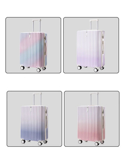 Valise de voyage unisexe grande capacité à roulettes silencieuses avec cadenas à combinaison intégré, <span class=keywords><strong>nouveau</strong></span> modèle dégradé, vente en gros - Product Image 6