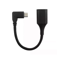 Adaptateur USB 3.1 Type C OTG USB 3.0 Type A Femelle vers Type C Mâle Adaptateur Câble à Angle de 90 Degrés