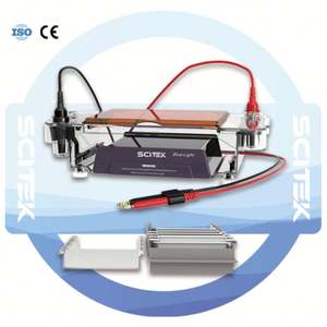 Réservoir d'électrophorèse horizontale SCITEK 6,11 échantillons Peigne d'échantillon avec électrodes amovibles - Product Image 5