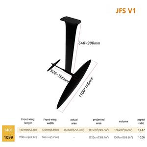 ART V1 1099 Power Full Carbon Foil Board 1220sqcm Wingspan Front Wing/Mast/FuselageRear Wing/<b>Screws</b>/hydrofoil Bag Hydrofoil <b>Set</b> - Product Image 4