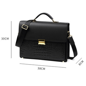 Người Đàn Ông Của Không Thấm Nước Chính Hãng Da Cứng Túi Đa Năng Cầm Tay Văn Phòng Bao Chống Trộm Kết Hợp Khóa Kinh Doanh Máy Tính Xách Tay Cặp - Product Image 6