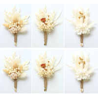 Mini bouquet frais de fleurs séchées naturelles d'herbe de la pampa pour décorations et souvenirs de rentrée scolaire DIY