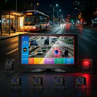 Système anti-collision latérale pour poids lourds, caméra de camion 4 canaux avec avertissement visuel BSD pour les entreprises de transport logistique