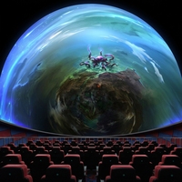 360 °   Solution de cinéma Fulldome : projecteur de planétarium immersif pour divertissements thématiques
