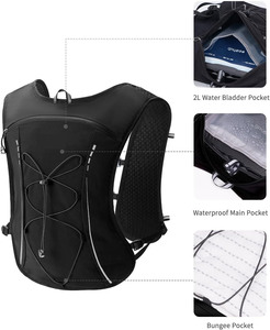 Chaleco de Hidratación para Correr, Mochila Ultraligera de 170g para Trail Running con Bolsa de Agua de TPU de 2L de Grado Alimenticio - Product Image 5