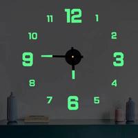 Jam Dinding Digital 3D Akrilik DIY 40/90/130CM Tanpa Bingkai, Stiker Jam Dinding Senyap untuk Dekorasi Ruang Tamu, Kamar Tidur & Kantor