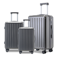Juego de Maletas Rígidas de Viaje de 3 Piezas, Tipo Nuevo, Venta al por Mayor, Personalizadas, de ABS, para Avión