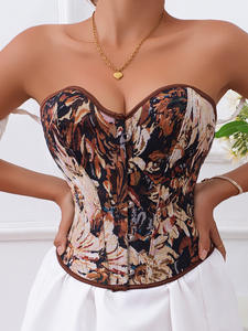 2025ล่าสุดเสื้อรัดทรงสตรีแบบย้อนยุคลายดอกไม้สุดหน้าอกสำหรับผู้หญิงเสื้อผ้าแฟชั่นสุดเซ็กซี่ตกแต่งร่างกาย - Product Image 4