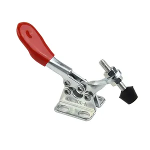 GH201A penjepit Toggle Vertikal Horizontal logam, perlengkapan lepas cepat 80mm penjepit Toggle merah klip tangan