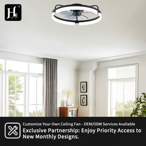 Living room, bedroom, concealed retractable blade, retractable LED <b>ceiling</b> fan with lighting, <b>remote</b> <b>control</b> night <b>light</b> - Product Image 5