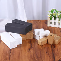 Flacons compte-gouttes pour huiles essentielles de 5 ml, 10 ml, 15 ml, 20 ml, 30 ml, 50 ml, 100 ml, emballés dans des boîtes en papier kraft blanc et noir