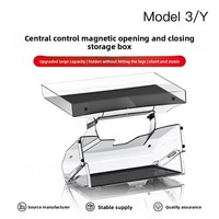 Boîte de rangement coulissante magnétique en acrylique imperméable Changze ST 03 reconditionnée, compatible avec Tesla Model 3/Y/YL, organiseur sous l'écran