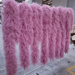 Écharpe en plumes d'autruche teintes violettes écologiques en gros, 5 plis, <span class=keywords><strong>pour</strong></span> <span class=keywords><strong>femmes</strong></span>, décoration de fête à domicile, décoration de Noël, <span class=keywords><strong>bricolage</strong></span>, costume, danse - Product Image 1