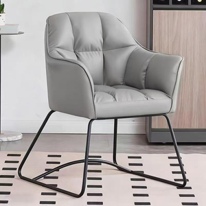 Sillón de Salón Lazyman para Manicura con Respaldo de Cuero PU y Patas de Metal - Diseño Moderno para Hogar, Oficina y Dormitorio - Product Image 4