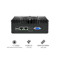 Ordinateur embarqué industriel Intel Core I7-1255U Windows10/Linux DDR4 4*USB3.0 4*USB2.0 2*COM Double LAN Double Affichage 256GB SSD