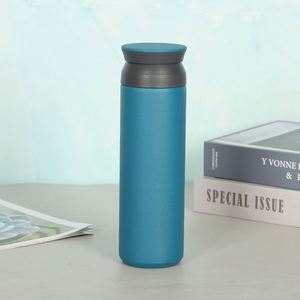 Vaso de 500 ml Estilo Japonés con Tapa Plana, Acero Inoxidable 304, Aislamiento al Vacío, con Asa Simple para Auto, Deportes y Viajes - Product Image 3