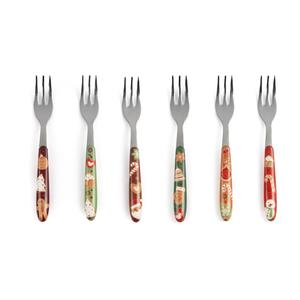 Set di 6 Forchette Excelsa Wonderful Ginger in Acciaio 15x1.5x2 Cm Multicolore - Product Image 1