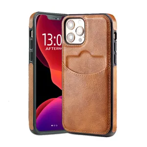 Pu Lederen Kaartsleuf Voor Iphone 15 Schokbestendig TPU Frame Appl Case Voor Iphone Xr 7 8 11 12 13 14 15 Pro Max