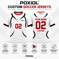 Maillot de football personnalisé respirant à séchage rapide avec panneaux incurvés, sublimation, nom et numéro personnalisés, service OEM et ODM