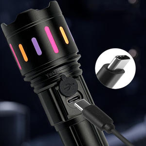 टाइप-सी चार्जिंग खजाना मजबूत प्रकाश ज़ूम डाइविंग फ्लैशलाइट 1000 लुमेन लिथियम बैटरी लंबी धीरज फ्लोरोसेंट पट्टी - Product Image 4