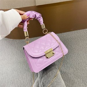 <b>Small</b> square crossbody <b>purse</b> Quilted PU shoulder bag Chain strap flap handbag Daily use women's bag - Product Image 6