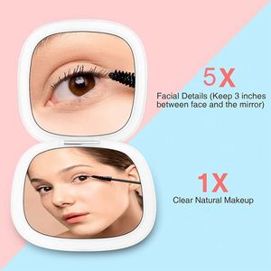 Trending Portable <b>LED</b> Cosmetic <b>Mirror</b> Intelligent Touch Control Infinite Dimming Logo Pocket <b>LED</b> With Light <b>Makeup</b> <b>Mirror</b> - Product Image 3