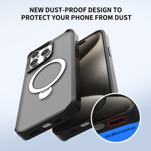 New Arrival 360 xoay vô hình khung điện thoại trường hợp đối với <span class=keywords><strong>iPhone</strong></span> 12 13 14 15 Pro 2in1 từ điện thoại di động bìa cho iphone16 17 - Product Image 3