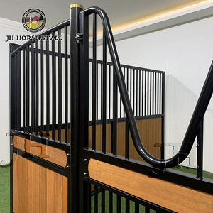 Pferdeausrüstung China-Lieferant Bambus-Holz Pferdestall-Systeme Einfache Installation Pferdebox-Frontpaneel mit Scharniertür - Product Image 6