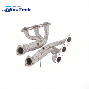 Colector de Escape de Alto Rendimiento FlowTech de Flujo Directo en Acero Inoxidable SS304 con Protector Térmico para Porsche 718 GT4 RS 4.0L - Product Image 5