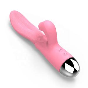 Grosir Pabrik mainan seks Vibrator G Spot kelinci penambal jari 3 in 1 untuk dewasa wanita Vibrator Dildo Flap Stimulator klitoris - Product Image 1