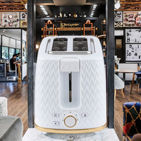 Grille-pain automatique à 2 tranches, boîtier en plastique, alimentation électrique, pour hôtel et usage domestique, 600-700W