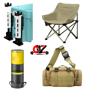 CZFIT Kit <span class=keywords><strong>de</strong></span> <span class=keywords><strong>pêche</strong></span> tout-en-un économique <span class=keywords><strong>avec</strong></span> leurres, sac banane pour matériel <span class=keywords><strong>de</strong></span> <span class=keywords><strong>pêche</strong></span>, chaise pliable, épuisette et porte-canne - Product Image 1