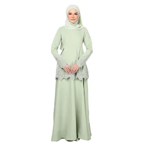 Nieuwe Aankomst Vrouwen Abaya Moslim Jurk Kleding Malaysia Baju Kurung