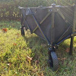 Meilleure vente de wagon de camping pliable de grande capacité <span class=keywords><strong>prix</strong></span> bas d'usine direct d'usine chariot de jardin commercial en acier quatre roues OEM - Product Image 3