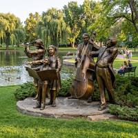 Sculpture de groupe de symphonie et de chorale en bronze de style antique grandeur nature pour jardin et place publique, statue en bronze