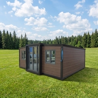 Maison conteneur extensible 40 pieds, modules d'habitation autonomes, villa modulaire AVEC CE WaterMark ISO pour véranda préfabriquée et mini-maison