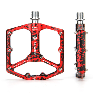 Pédales VTT <span class=keywords><strong>BMX</strong></span> Ultralégères Camouflage <span class=keywords><strong>Rouge</strong></span> Série 3 Roulement Alliage d'aluminium Accessoire vélo de route Pédales de vélo - Product Image 1