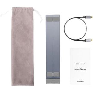 Giá Khuyến Mại Giá Đỡ Laptop Bằng Hợp Kim Nhôm Cầm Tay Có Thể Gấp Gọn Điều Chỉnh Chiều Cao Giá Đỡ Laptop Có Cổng Kết Nối Type C Và Hub USB - Product Image 3