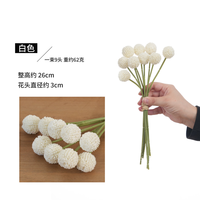 Bouquet de 9 têtes de Billy Balls en soie, jacinthes artificielles, pour la Fête des Mères, matériaux floraux artificiels, décoration d'hôtel, ameublement doux, décoration DIY